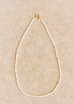 Clearance Sezane Perlenkette Irma Ecru