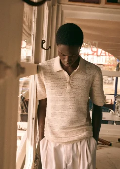 Best Sezane Polo-Shirt Pietro Ecru