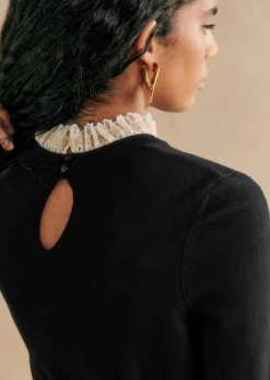 New Sezane Pullover Audrey Schwarz