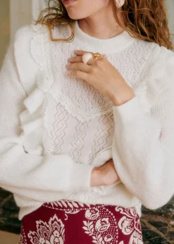 Sale Sezane Pullover Domi Ecru