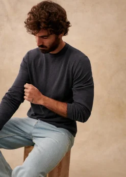 Outlet Sezane Pullover Edo Blau meliert