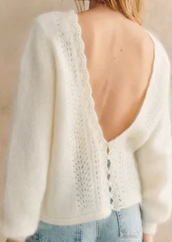 Sezane Pullover Marylis Ecru