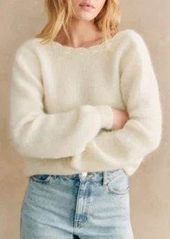 Sezane Pullover Marylis Ecru