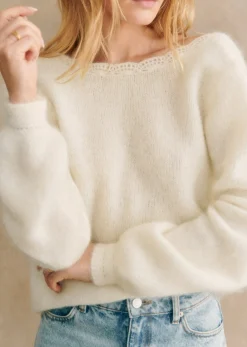 Sezane Pullover Marylis Ecru