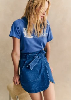 Online Sezane Rock Lana Blau Denim dunkel