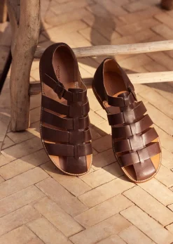 Clearance Sezane Sandalen Anderson Schokolade