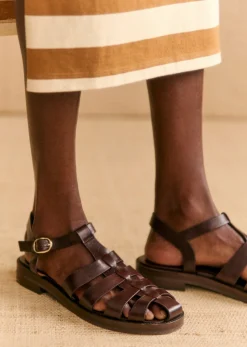 Hot Sezane Sandalen Low Constance Braun