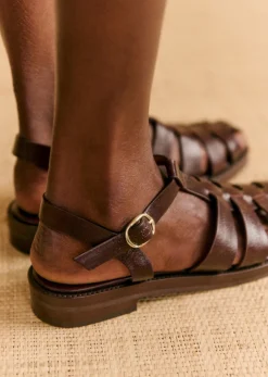 Hot Sezane Sandalen Low Constance Braun