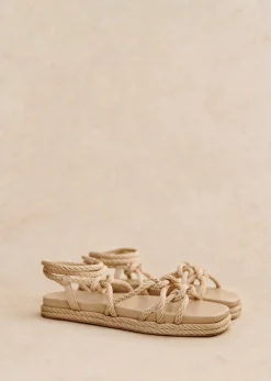 Hot Sezane Sandalen Low Malia Taupe