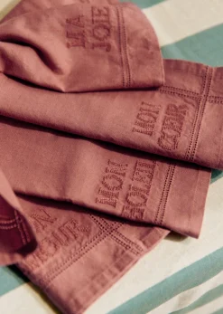 Sale Sezane Set Aus 4 Handtüchern - Die Gestickten Wörter