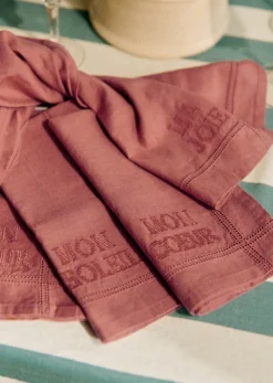 Sale Sezane Set Aus 4 Handtüchern - Die Gestickten Wörter