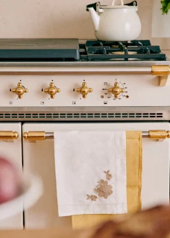 Sale Sezane Set Aus 4 Handtüchern - Gestickte Blumen