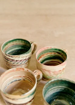 Outlet Sezane Set Mit 4 Tassen - Florence Girod Marmoriert