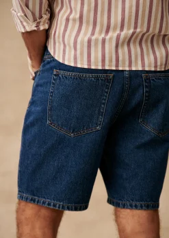 Outlet Sezane Short Elio Blau Denim