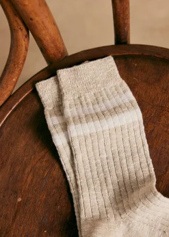 Sezane Socken Leon Beige meliert
