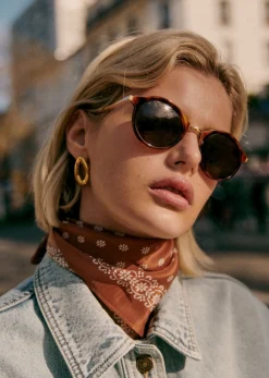 Sale Sezane Sonnenbrille Bonnie Schildpatt und gold