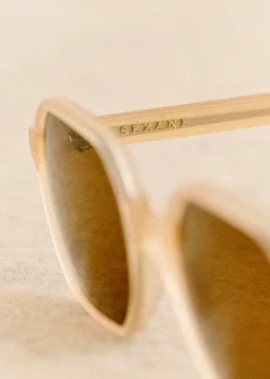 Discount Sezane Sonnenbrille Rita Milky Beige