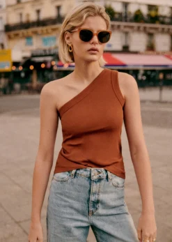 Outlet Sezane Sonnenbrille Romie Bernsteinfarben