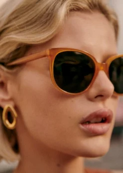 Outlet Sezane Sonnenbrille Romie Bernsteinfarben