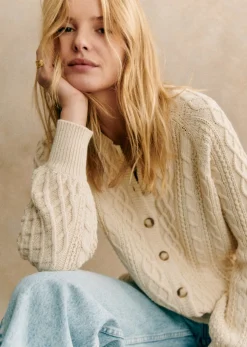 Clearance Sezane Strickjacke Andie Beige