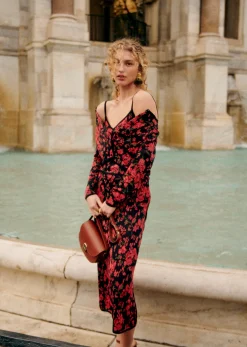 Sale Sezane Strickjacke Virgile Rose Rot