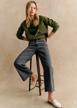 Hot Sezane Sweatshirt La Chamade - Solidarische Kreation Khaki