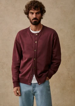 Outlet Sezane Sweatshirt Langstone Burgunderrot