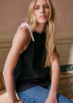 Sale Sezane Top Jill Schwarz