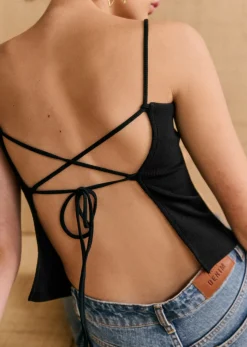 Sezane Top Sansa Schwarz