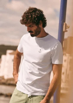 Clearance Sezane T-Shirt Ancre Weiß