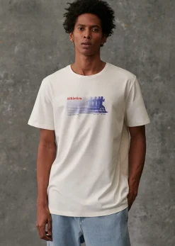 Clearance Sezane T-Shirt Athletics Club Ecru