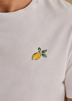 Hot Sezane T-Shirt Citron Weiß/Gelb