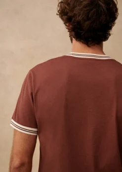 Online Sezane T-Shirt Egeo Burgunderrot