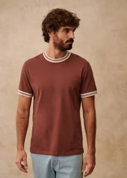 Online Sezane T-Shirt Egeo Burgunderrot