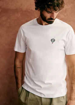 Best Sezane T-Shirt Montgolfière Weiß