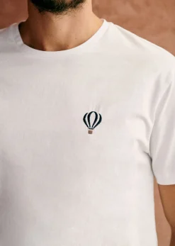 Best Sezane T-Shirt Montgolfière Weiß