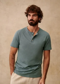 Online Sezane T-Shirt T-shirt Clapp Blau Stahl
